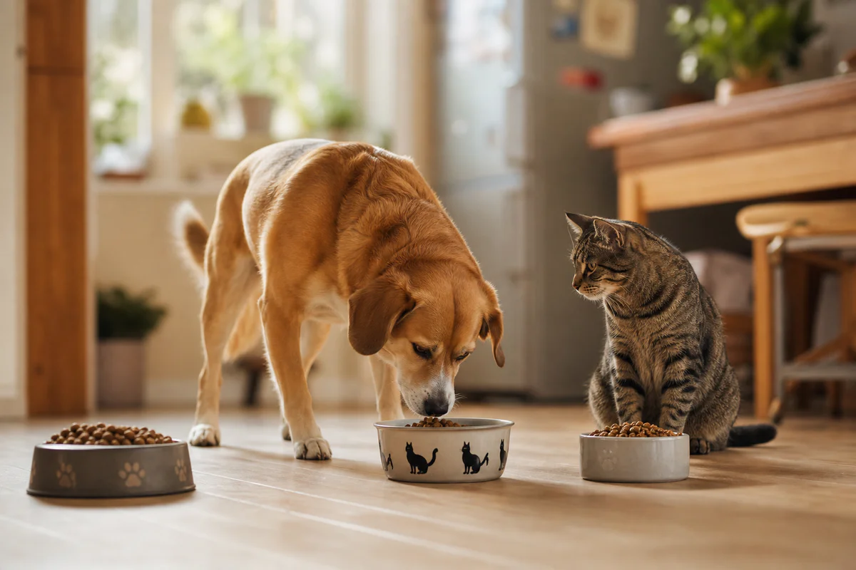 Croquettes de chat, un chien peut-il en manger sans danger ?