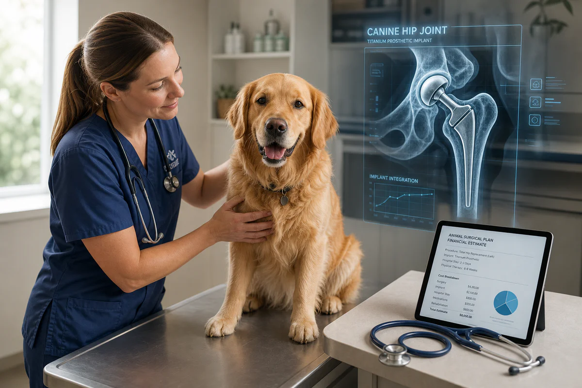 Prothèse totale de hanche chien prix : le budget réel par hanche