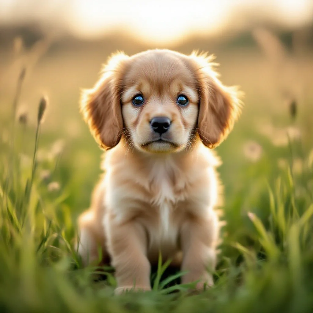 Petit chiot timide