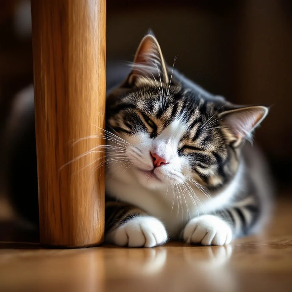 Deux chats qui se toilettent