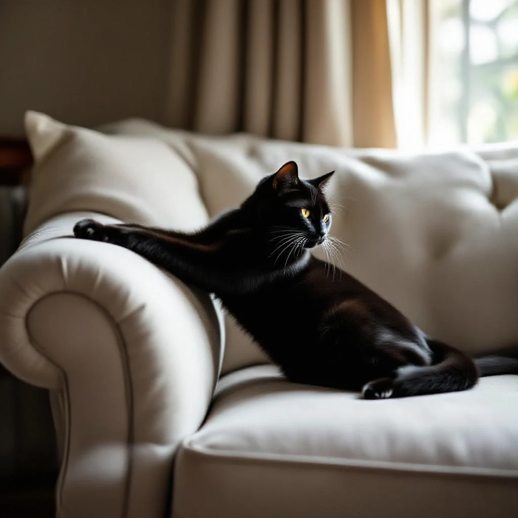 Chat qui s’étire