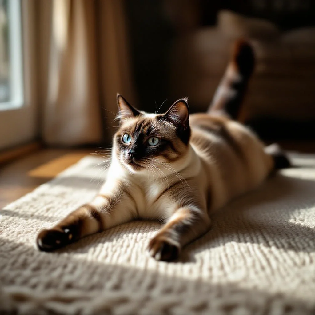 Chat qui s’étire