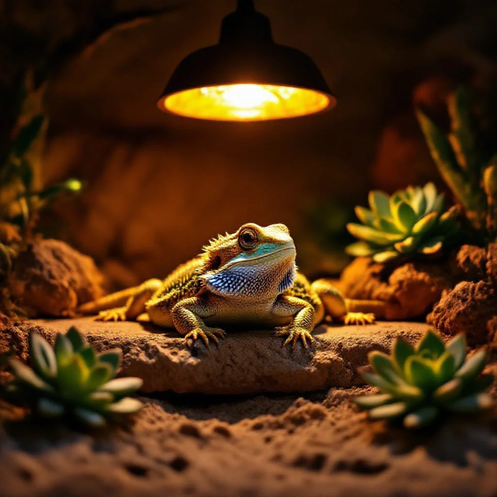 Pogona se prélassant