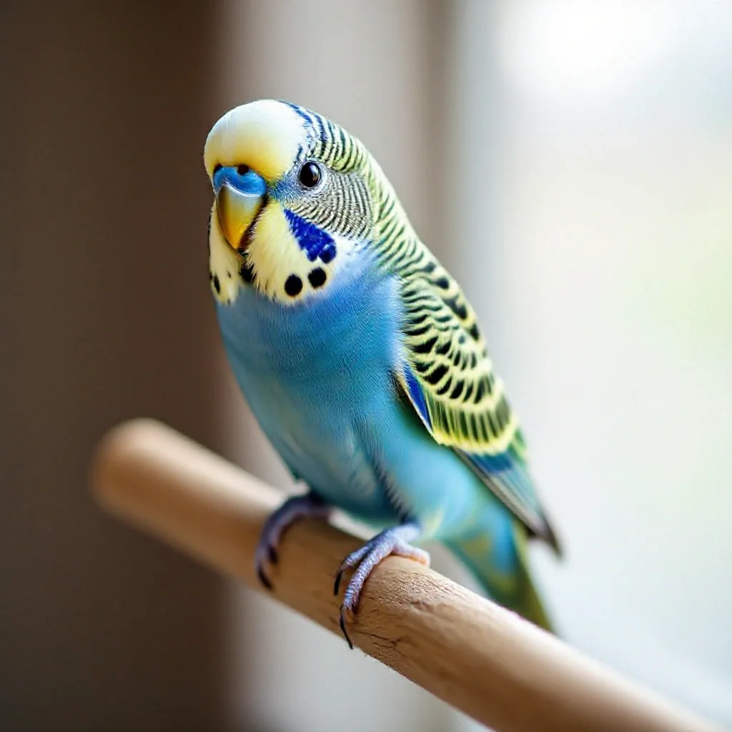 Perruche ondulée bleue et verte