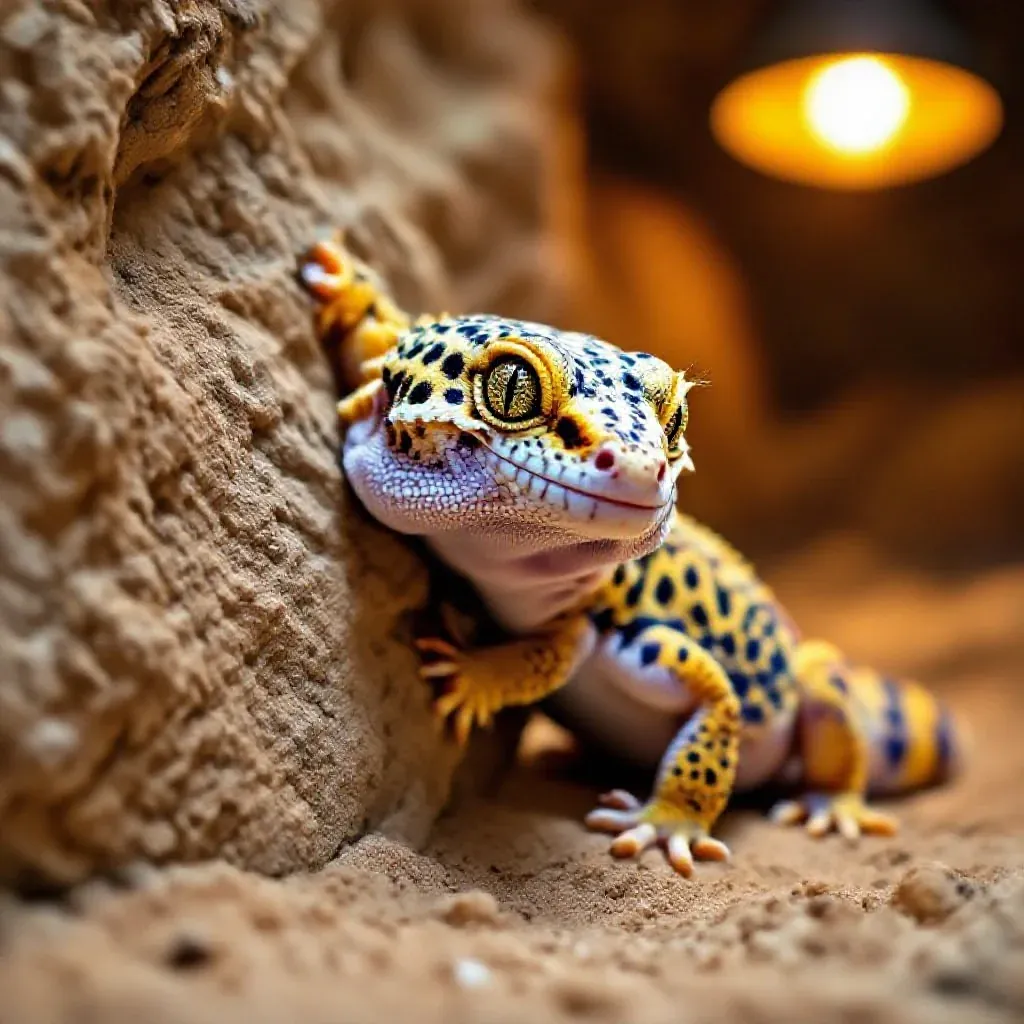Lézard dans un terrarium